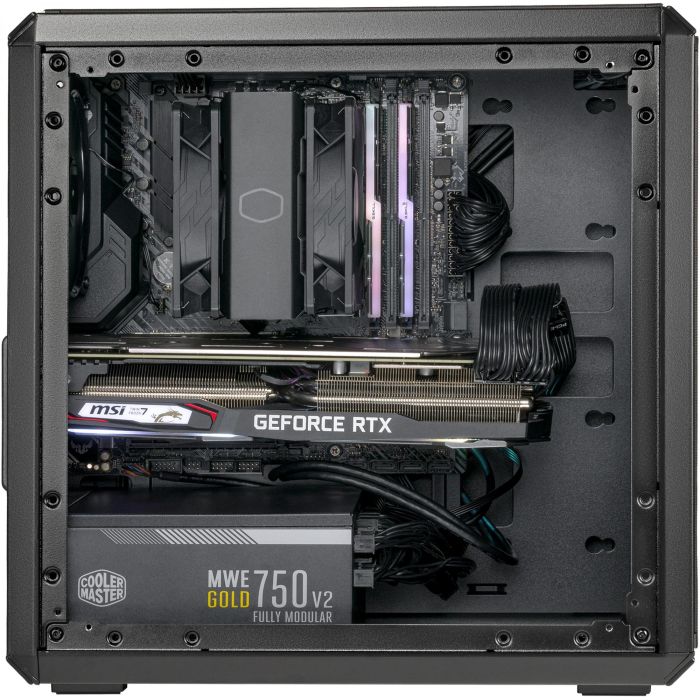 Cooler Master MasterBox Q300L V2 Caja de PC Mini Torre Negra Transparente 7