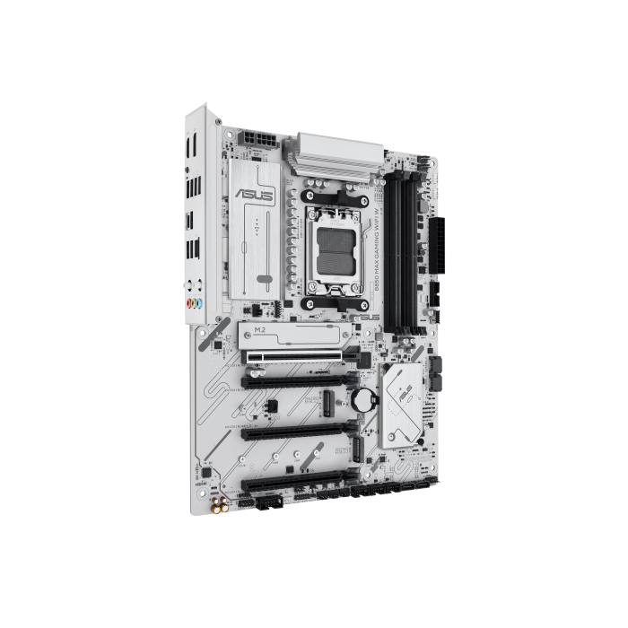 ASUS B850 MAX GAMING WiFi W Placa Base AMD B850 AM5 Ryzen 7000/8000/9000 DDR5 WiFi 6E ATX Blanco 1