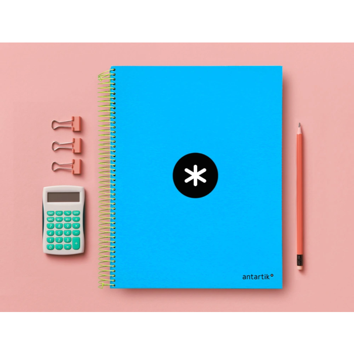Antartik Cuaderno Espiral A4 Micro Antartik Forrado 120 Hojas 90gr Liso Azul 9