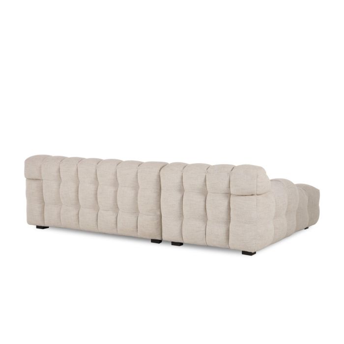 DKD Home Decor 2c24 Sofá Chaiselongue de Poliéster Color Beige - Dimensiones: 272 cm Ancho x 168 cm Fondo x 76 cm Alto 4