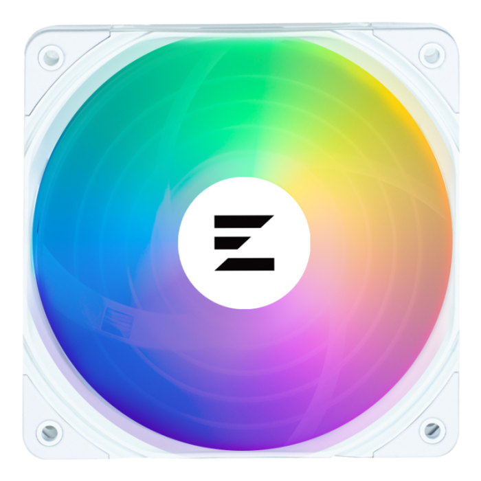 Zalman ZM-AF120 ARGB Ventilador para Caja de Ordenador 12 cm, 2000 RPM, PWM, Hidráulico, Blanco, 1 Pieza
