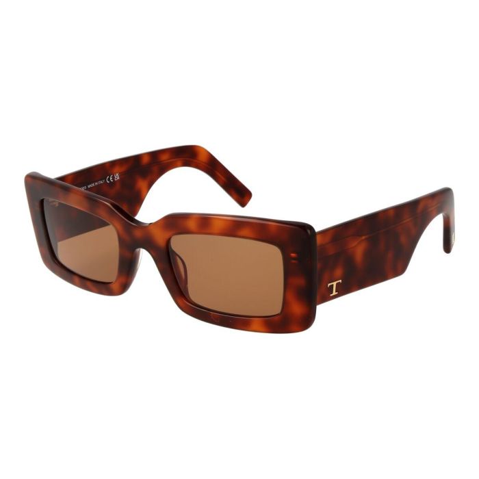 Tod's Gafas de Sol TO0348 53E para Mujer - Rectangulares, Montura Blonde Havana, Cristales Brown 3 Tod's Gafas de Sol TO0348 53E para Mujer - Rectangulares, Montura Blonde Havana, Cristales Brown 3