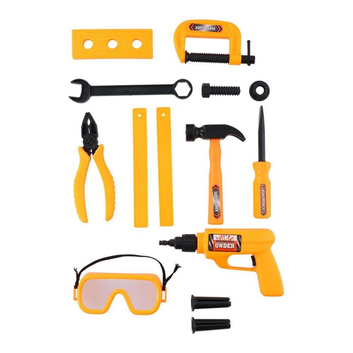 Eddy Toys Set de Herramientas de Juguete 13 Piezas Amarillo/Negro 0 Eddy Toys Set de Herramientas de Juguete 13 Piezas Amarillo/Negro 0