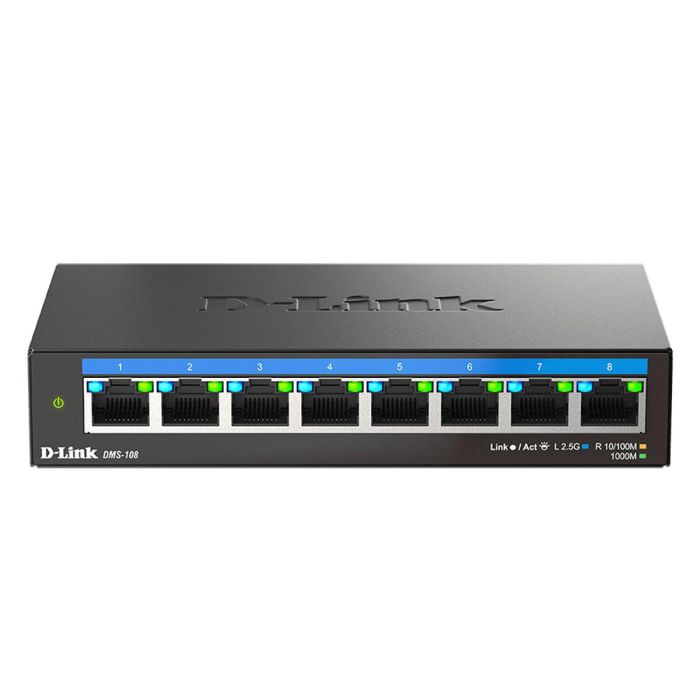 D - Link Switch Multigigabit 2.5G 8 Puertos Dms - 108 E, No Administrado, 40 Gbps, Escritorio 9 D - Link Switch Multigigabit 2.5G 8 Puertos Dms - 108 E, No Administrado, 40 Gbps, Escritorio 9