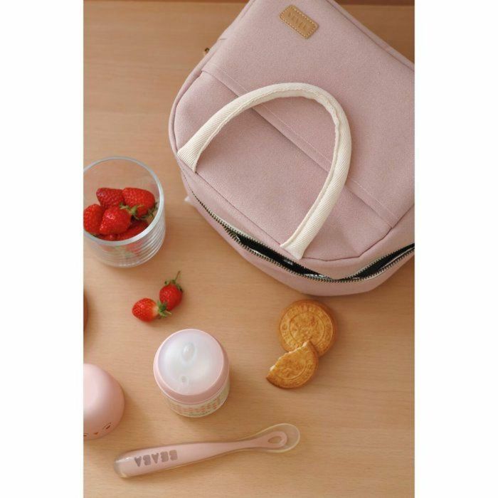 Bolsa térmica para el almuerzo de color rosa empolvado 1 Bolsa térmica para el almuerzo de color rosa empolvado 1