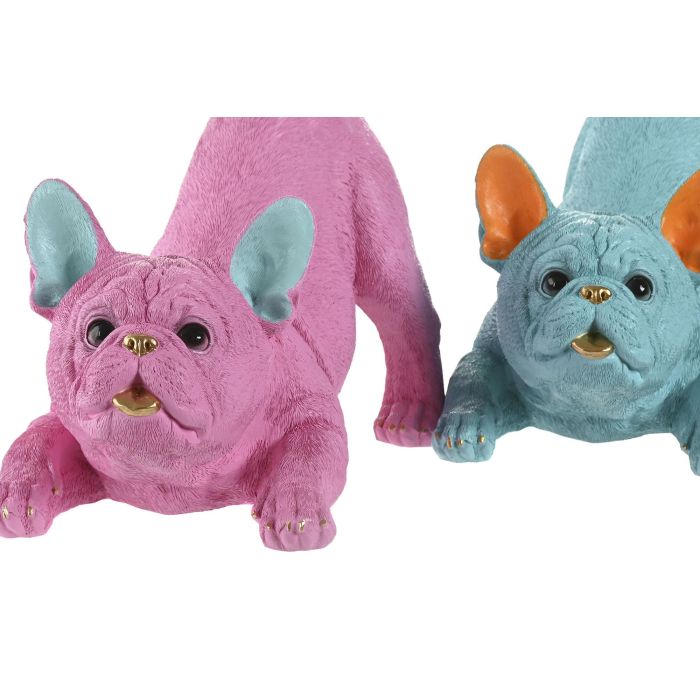 Figura Moderno DKD Home Decor Azul Fucsia 20 x 22 x 34.5 cm (2 Unidades) 1