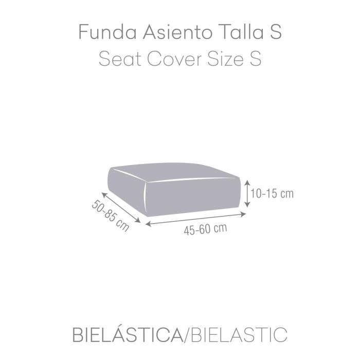 Funda para Sofá Eysa JAZ Blanco 85 x 15 x 60 cm 5