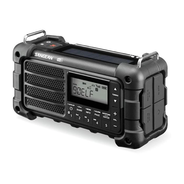 Sangean MMR-99 - Radio digital portátil de emergencia DAB+/FM, a manivela, solar, Bluetooth 5.0, resistente IP55, color negro Sangean MMR-99 - Radio digital portátil de emergencia DAB+/FM, a manivela, solar, Bluetooth 5.0, resistente IP55, color negro