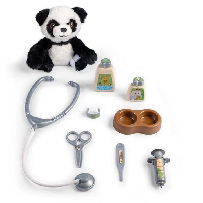 Smoby SMO3032163404057 Carro Veterinario Zoo con Peluche Panda y Accesorios - 2 en 1: Jaula Transporte 1