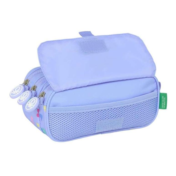 Bolso Escolar Portatodo Safta Triple Big Benetton Lila 100x215x80 mm 3 Bolso Escolar Portatodo Safta Triple Big Benetton Lila 100x215x80 mm 3