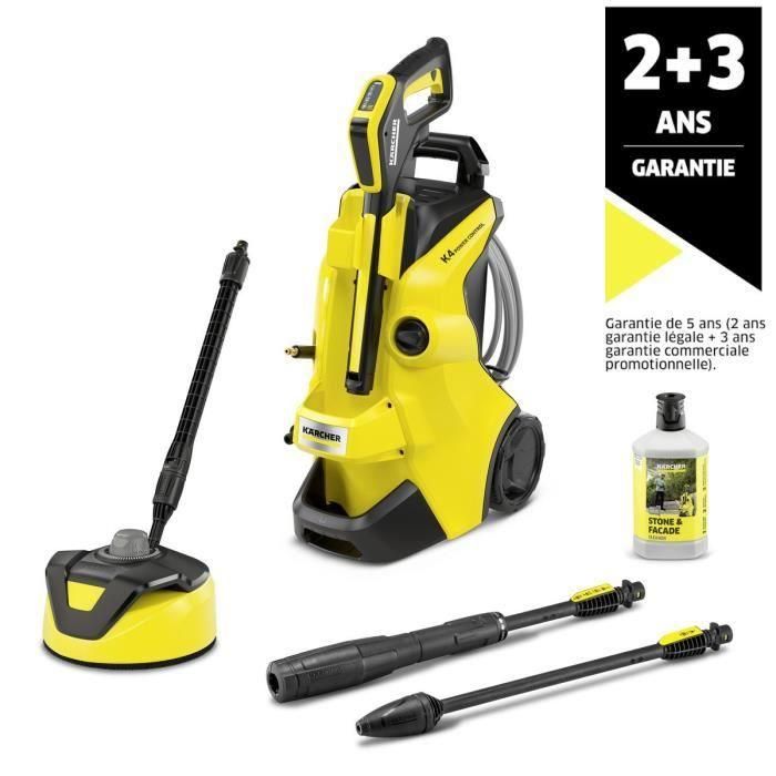 Karcher K 4 Power Control Flex Home Kit | Hidrolimpiadora con T 5, Limpiador de Piedra y Ajuste de Presión