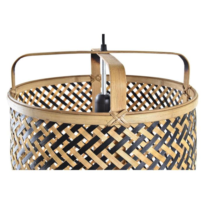 Lampara Techo Tropical DKD Home Decor Marron Negro 36 x 48 x 36 cm 3 Lampara Techo Tropical DKD Home Decor Marron Negro 36 x 48 x 36 cm 3