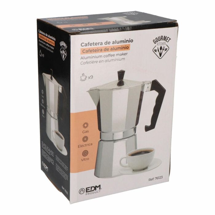 Cafetera de aluminio de 9 tazas edm 1 Cafetera de aluminio de 9 tazas edm 1