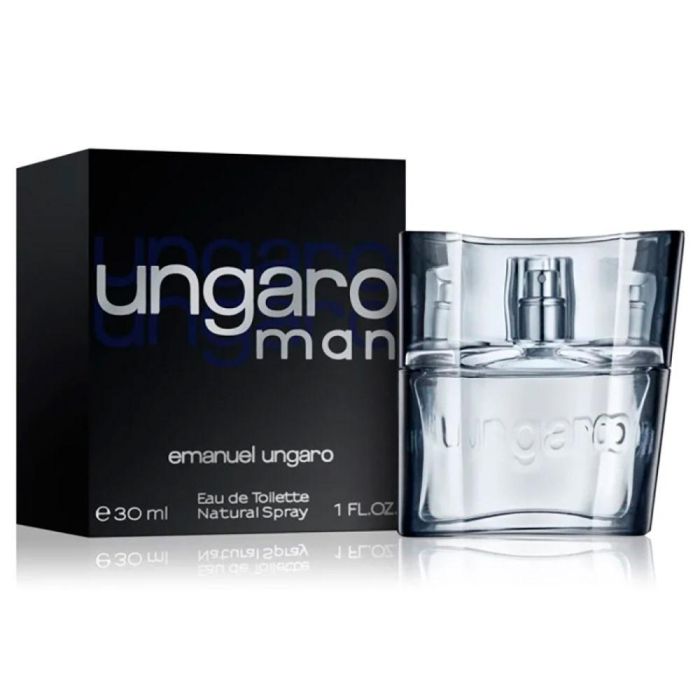 Emanuel Ungaro UNGARO MAN Eau de Toilette Vaporizador para Hombre, Fragancia Aromática Fougère, 30 ml