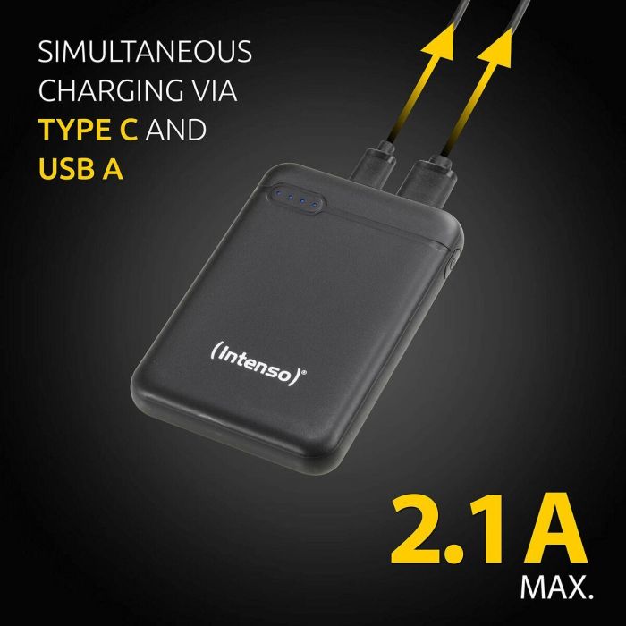 Intenso XS5000 Powerbank 5000mAh USB Tipo-C, Diseño Ergonómico, Negro 5