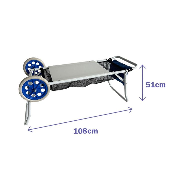 Marbueno Carrito Portasillas Acero Convertible Mesa Camping y Playa 108X51X51 cm 10362 1 Marbueno Carrito Portasillas Acero Convertible Mesa Camping y Playa 108X51X51 cm 10362 1