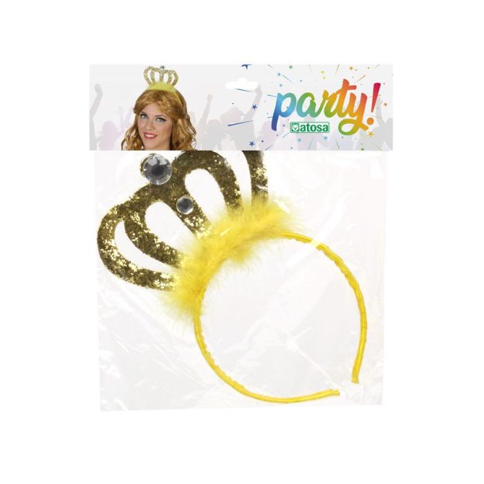 Accesorio Diadema Princesa Dorado Mujer Adulto 1