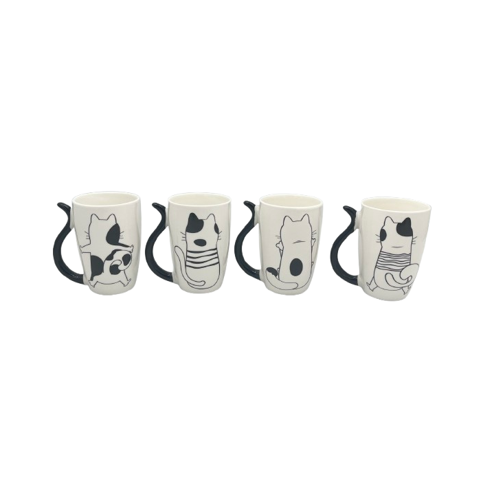 Mug Scandi DKD Home Decor Negro Blanco 8.2 x 12 x 11 cm (12 Unidades) 1 Mug Scandi DKD Home Decor Negro Blanco 8.2 x 12 x 11 cm (12 Unidades) 1