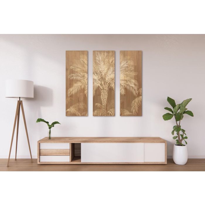 Cuadro Colonial DKD Home Decor Marron 3.6 x 120 x 120 cm Set de 3 3 Cuadro Colonial DKD Home Decor Marron 3.6 x 120 x 120 cm Set de 3 3