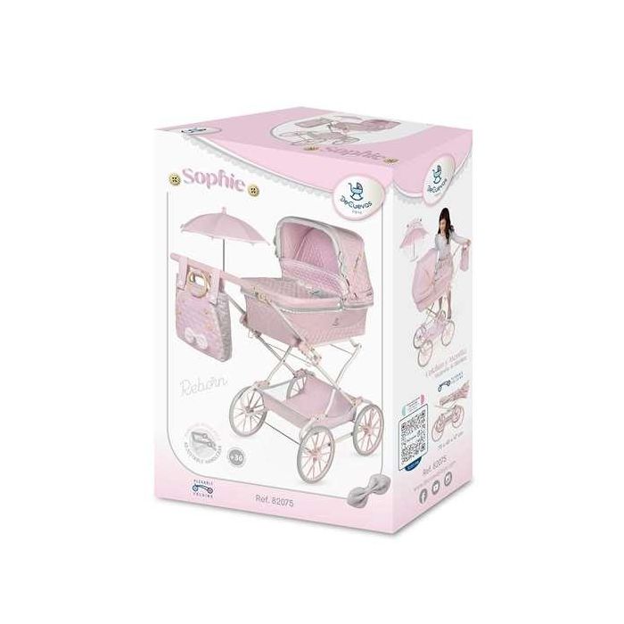 Decuevas Coche Reborn Plegable con Sombrilla y Bolso Sophie para Muñecas de hasta 55 cm 9