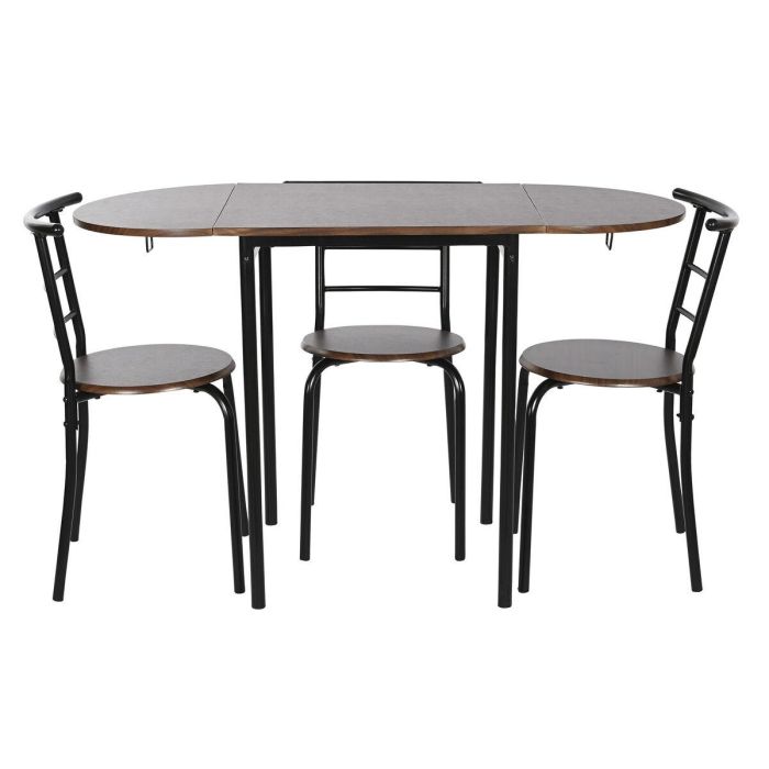 Mesa Basicos DKD Home Decor Negro Marron 55 x 78 x 121 cm Set de 5 5