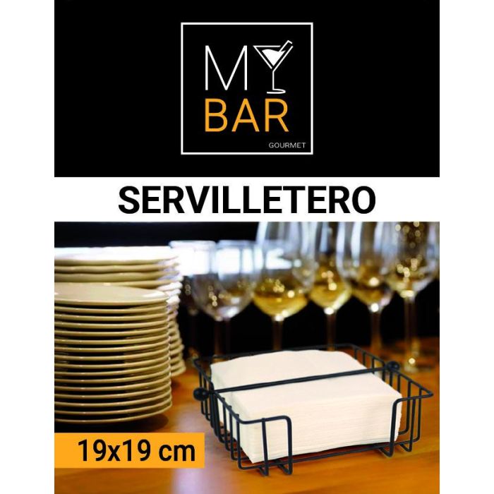 Servilletero de metal My Bar 19x19 cm (12 Unidades) 3 Servilletero de metal My Bar 19x19 cm (12 Unidades) 3