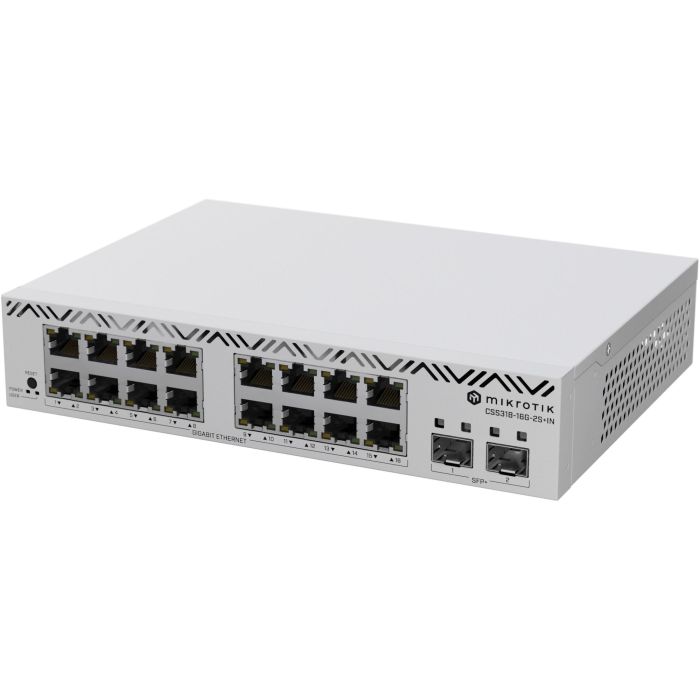 MikroTik Cloud Smart Switch CSS318-16G-2S+IN . 16x Gigabit. 2x SFP+ 1 MikroTik Cloud Smart Switch CSS318-16G-2S+IN . 16x Gigabit. 2x SFP+ 1