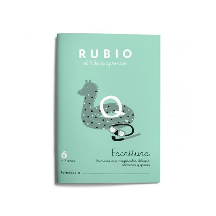 Rubio Cuaderno de Escritura Nº 6 para niños a partir de 7 años - Pack de 10 unidades para mejorar fluidez y legibilidad (10 Unidades)
