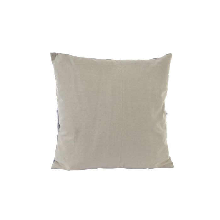 DKD Home Decor Cojín Chic Gris Dorado 15x45x45 cm con Plumas, 100% Poliéster, Cierre Cremallera Oculta (4 Unidades) 4