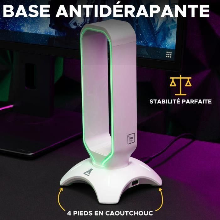 Auriculares/Soporte para Auriculares - THE G-LAB - K-STAND RADO - RGB USB - Blanco 5 Auriculares/Soporte para Auriculares - THE G-LAB - K-STAND RADO - RGB USB - Blanco 5