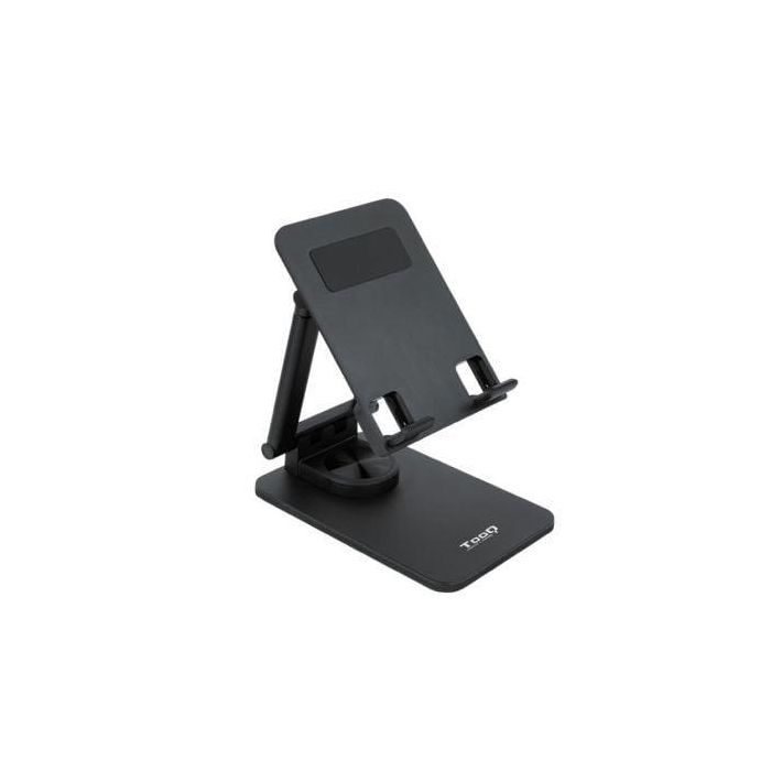 TooQ PH-HERMES-HALLEY Soporte Plegable para Smartphone y Tablet, Giratorio 360°, Ajustable Altura/Ángulo, Antideslizante hasta 12.9", Negro TooQ PH-HERMES-HALLEY Soporte Plegable para Smartphone y Tablet, Giratorio 360°, Ajustable Altura/Ángulo, Antideslizante hasta 12.9", Negro