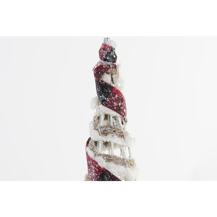 DKD Home Decor Cono Navidad Ratan Led Natural Blanco Negro Rojo 20 x 80 x 20 cm Set de 3 2 DKD Home Decor Cono Navidad Ratan Led Natural Blanco Negro Rojo 20 x 80 x 20 cm Set de 3 2