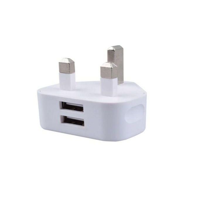 MicroConnect Cargador USB Dual 2.1A (2.4A) para Smartphones y Cámaras, Enchufe UK