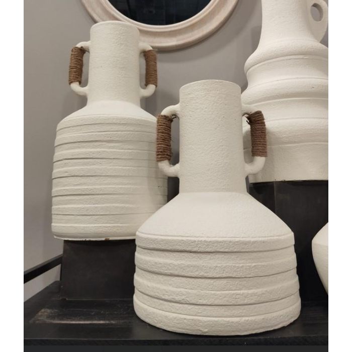 Jarron Urban DKD Home Decor Blanco Marron Claro 25 x 36 x 25 cm 1 Jarron Urban DKD Home Decor Blanco Marron Claro 25 x 36 x 25 cm 1