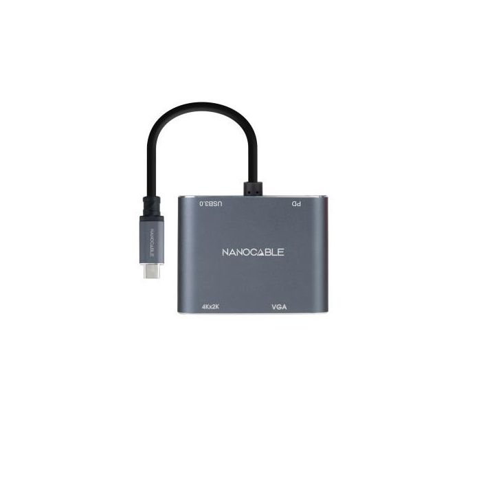 Adaptador USB C a HDMI NANOCABLE 10.16.4304 Gris 4K Ultra HD 15 cm 1 Adaptador USB C a HDMI NANOCABLE 10.16.4304 Gris 4K Ultra HD 15 cm 1