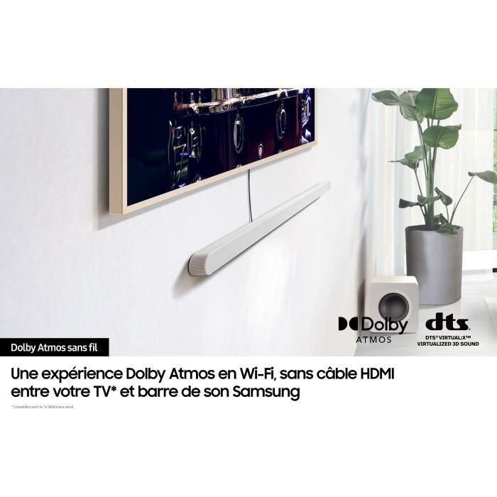 Barra de sonido 3.1.2ch - SAMSUNG - HW-S811D - Inalámbrica Atmos - Ultrafina - Wifi - Bluetooth - Control por voz - Q-Symphony 3.0 - 3 Barra de sonido 3.1.2ch - SAMSUNG - HW-S811D - Inalámbrica Atmos - Ultrafina - Wifi - Bluetooth - Control por voz - Q-Symphony 3.0 - 3