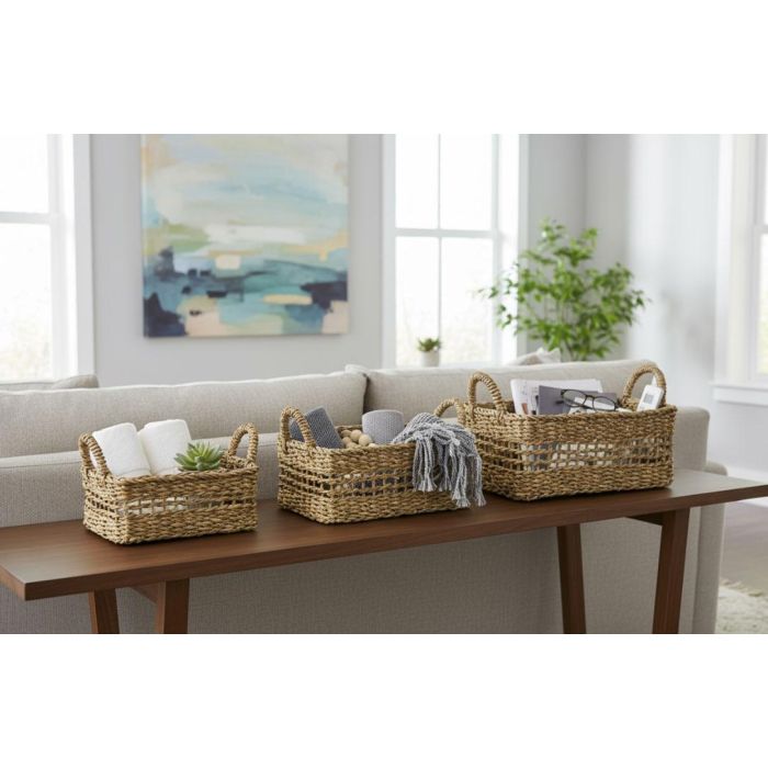 Privilege Set 3 Cestas Rectangulares con Asas 30 cm, 25 cm, 20 cm 5 Privilege Set 3 Cestas Rectangulares con Asas 30 cm, 25 cm, 20 cm 5