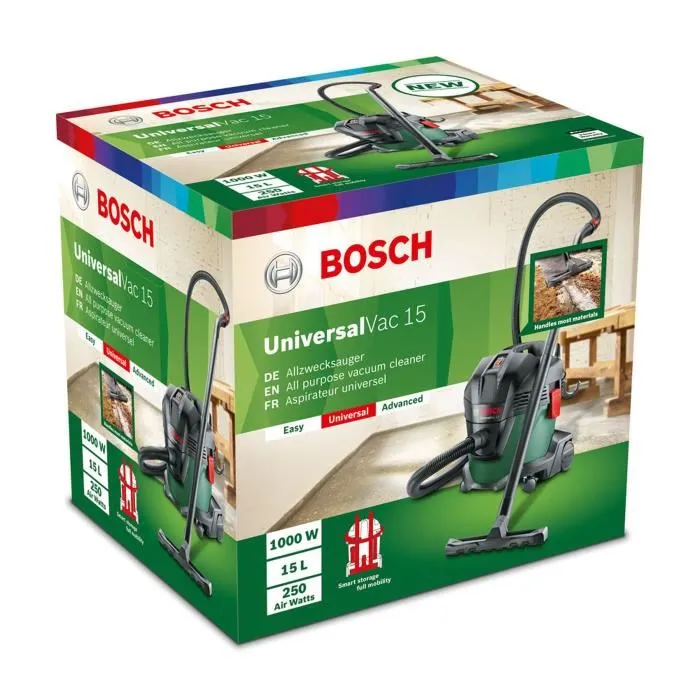 Bosch UniversalVac 15 Aspiradora de Polvo y Agua 1000W 15L 1