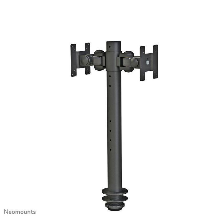 Neomounts Tilt/Turn/Rotate Dual Desk Mount (Grommet) For Two 10-27" Monitor Screens Back To Back, Height Adjustable - Black 3 Neomounts Tilt/Turn/Rotate Dual Desk Mount (Grommet) For Two 10-27" Monitor Screens Back To Back, Height Adjustable - Black 3