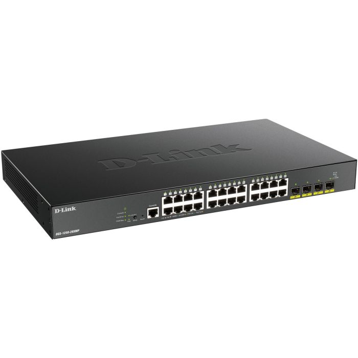 D-Link DGS-1250-28XMP/E Switch Smart Gestionado 28 Puertos Gigabit PoE, 10GbE SFP+, Montaje en Rack 1
