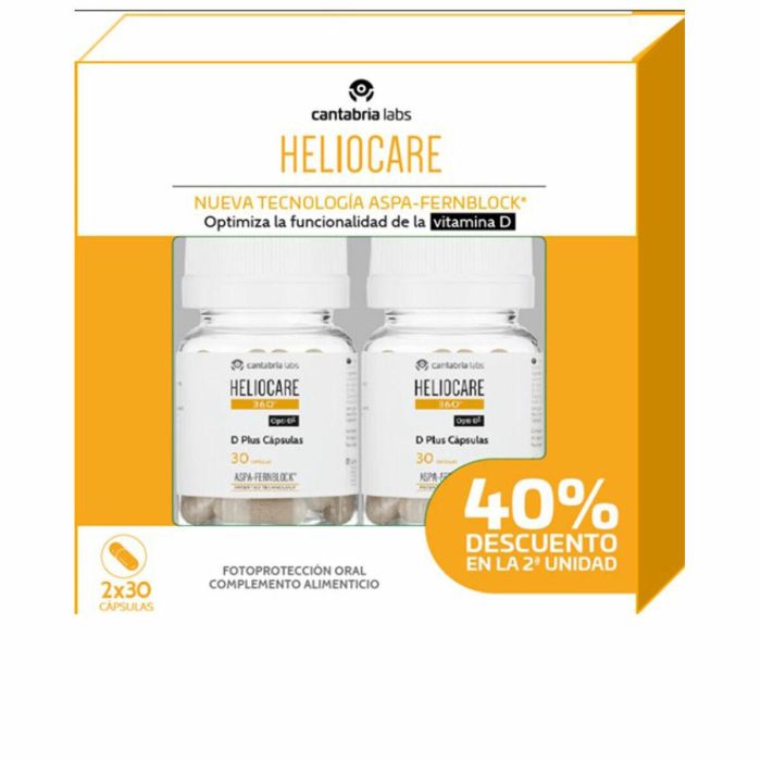 Heliocare 360° D Plus Oral Cápsulas Pack 2 X 30 Unidades Heliocare 360° D Plus Oral Cápsulas Pack 2 X 30 Unidades