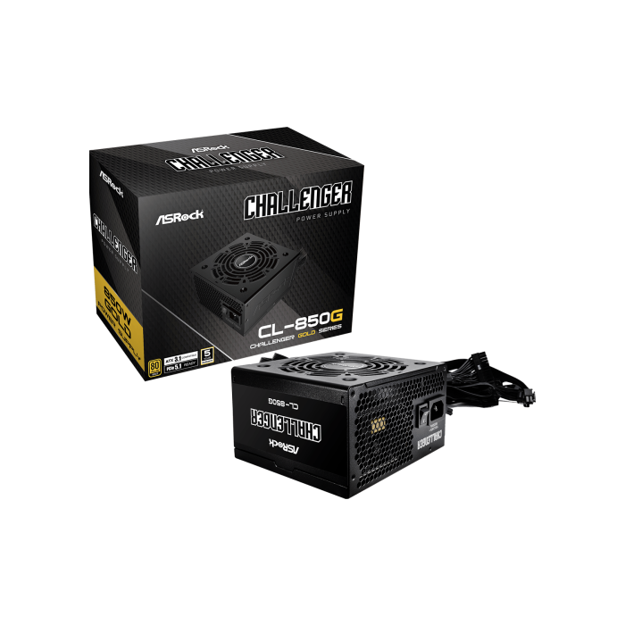 ASRock Fuente de Alimentación Challenger CL-850G 850W 80 Plus Gold ATX Negra 0 ASRock Fuente de Alimentación Challenger CL-850G 850W 80 Plus Gold ATX Negra 0