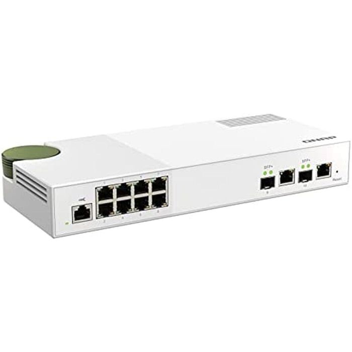 Qnap QSW-M2108R-2C Conmutador Gestionado, 8 Puertos 2.5GbE RJ-45, 2 Puertos Combo 10GbE SFP+/RJ-45, Desktop/Rack 1U, 80 Gbps, IEEE 802.3bz/bn