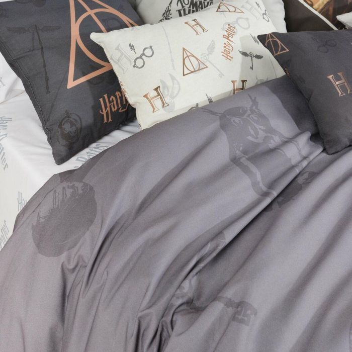 Funda Nórdica Harry Potter Deathly Hallows Multicolor 175 Hilos 200 x 200 cm Cama de 120 4