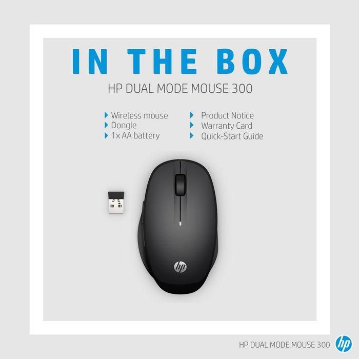 HP 300 Ratón Inalámbrico Doble Modo Negro: Conecta a 2 PCs (Bluetooth y 2.4 GHz) - Eficiencia y Versatilidad para tu Trabajo 4