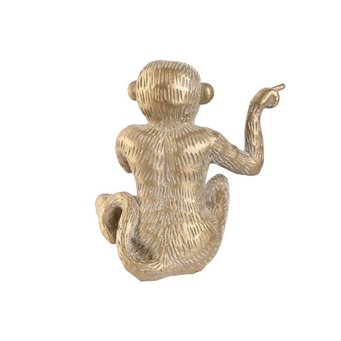 DKD Home Decor Figura Mono Resina Dorado 10 x 14 x 14 cm 2