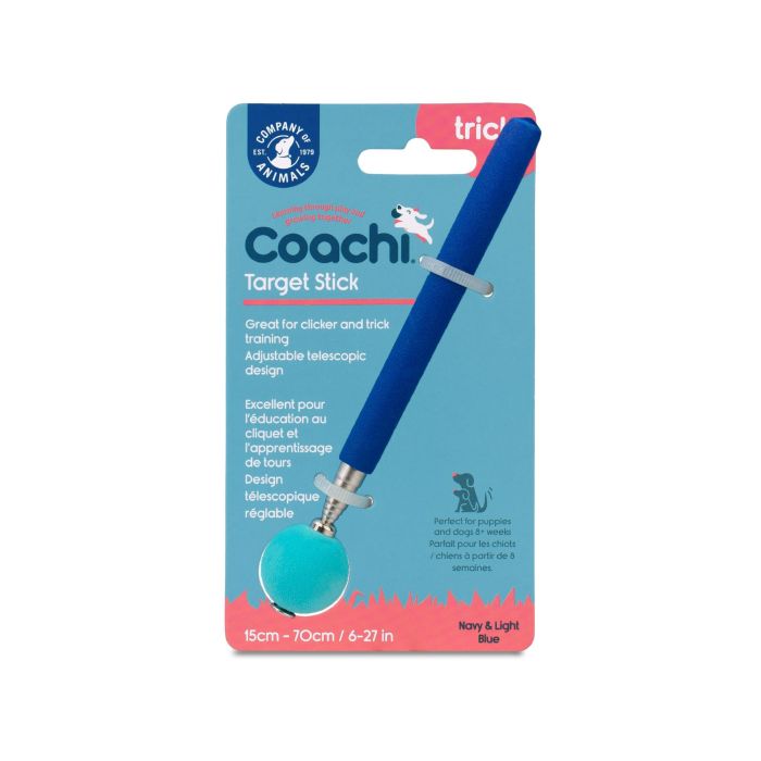 Coachi Target Stick Azul Telescópico con Clicker y Pelota de Espuma Grande para Adiestramiento Perros y Cachorros, Agilidad 2 Coachi Target Stick Azul Telescópico con Clicker y Pelota de Espuma Grande para Adiestramiento Perros y Cachorros, Agilidad 2