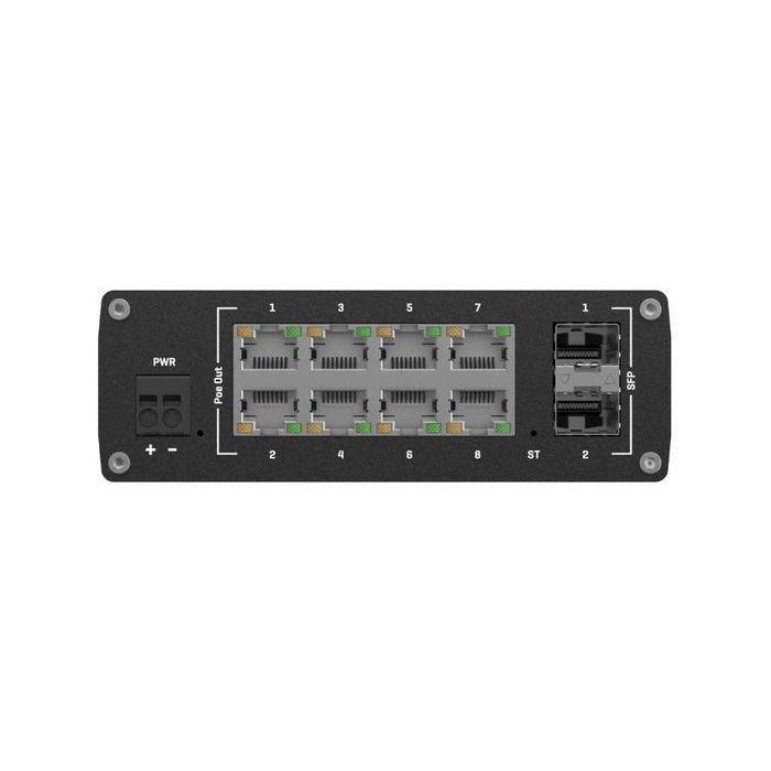Teltonika TSW202 Switch Gestionado L2 Gigabit Ethernet 8 Puertos RJ45 2 Puertos SFP PoE+ 240W 4
