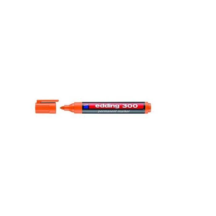Marcador Permanente Edding 300 Conico Naranja 10 unidades