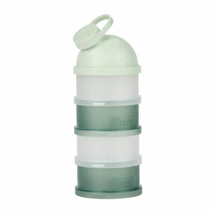 Babymoov Babydose Cajas medidoras de leche en polvo - Pico vertedor ergonómico - Hecho en Francia, Verde